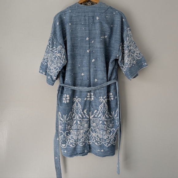 Sea New York Jacket Women's 0 Blue Sky Cardigan Embroidered Kimono Belt Cotton - Picture 7 of 12